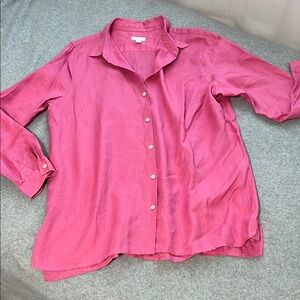 J. Jill Fuchsia Button Down Shirt